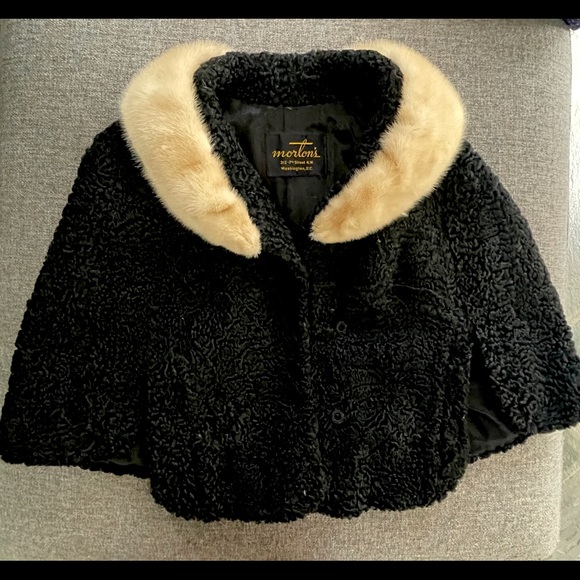 Morton Furs Jackets & Blazers - Black and Tan Fur Collar Jacket